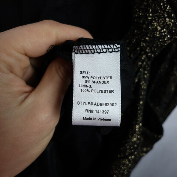 ASTR The Label Metallic Black Sleeveless Glitter Party Bodycon Mini Dress - LG - Picture 3 of 12